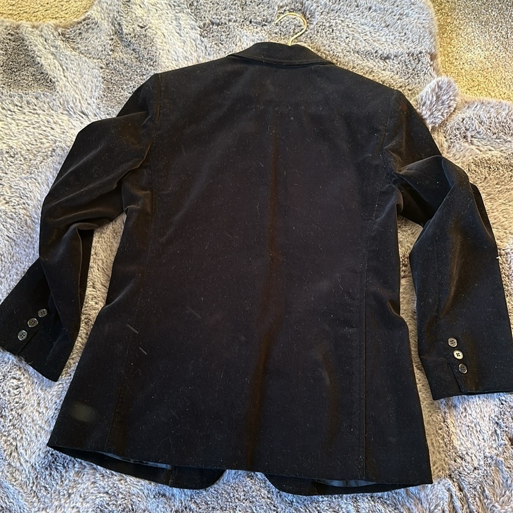 Lauren Ralph Lauren Black Velvet Blazer Dress Jacket One Button  Size Small - Picture 3 of 12